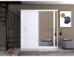 Šatní skriňa so zrkadlom SABRINA 203x215 cm biela