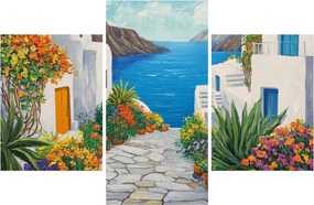 Obraz - Grécka ulička (90x60 cm)