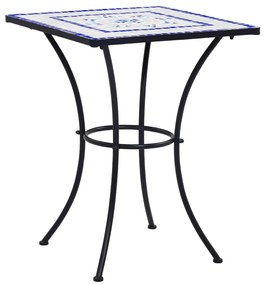 vidaXL Mozaikový bistro stolík, modro biely 60 cm, keramika