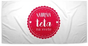 Sablio Uterák Najlepšia teta na svete - 50x100 cm