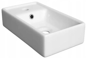 Erga Kim, závesná WC skrinka 39x21x60 cm + keramické umývadlo 40cm, dub remeselný Craft, ERG-207-D-04004+1406