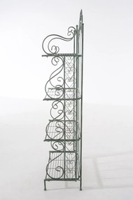 Kovová polica regál Anja - Zelená antik