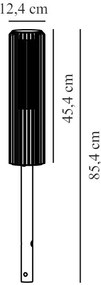 Nordlux Metalický hnedý záhradný stĺpik Aludra 45 Seaside pre žiarovku E27 45cm 2118028261