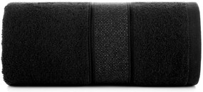 BAVLNENÝ UTERÁK LIANA 50X90 CM ČIERNA