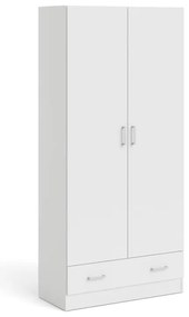 Biela šatníková skriňa 79x170 cm Space – Tvilum