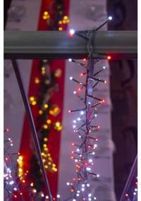 Vianočná reťaz ježko 11m biela-červená RXL 323