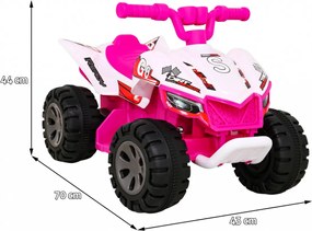 Ramiz Najrýchlejšia batériová štvorkolka pre deti Ružová + 25W motor