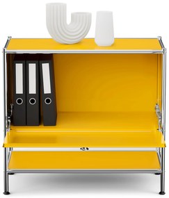 Kovová odkladacia skrinka »CN3« s výklopným priečinkom, žltá