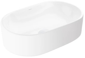 Ksuro 101 umývadlo 51.5x32.5 cm oválny pultové umývadlo biela 20805000