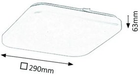 Rabalux 3340 - LED Stropné svietidlo ROB 1xLED/20W/230V