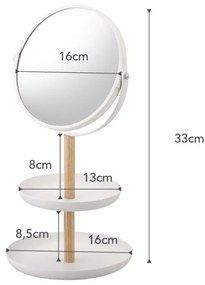 Kozmetické zrkadlo ø 17,5 cm Tosca – YAMAZAKI