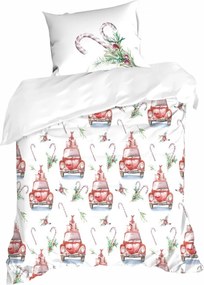 VIANOČNÉ OBLIEČKY Z MIKROVLÁKNA CANDY 160X200 CM, 2KS 70X80 CM VZOROVANÉ