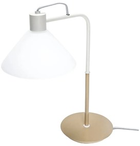 Biela stolová lampa so skleneným tienidlom (výška 44 cm) Spot – Hübsch