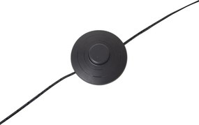 Dizajnová oblúková stojaca lampa čierna vrátane LED s 3-stupňovým stmievaním - Anello