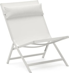 Biele kovové záhradné kreslo Canutells – Kave Home