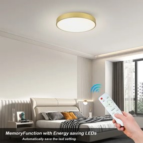 Brilagi - LED stmievateľné svietidlo POOL LED/60W/230V 3000-6000K pr. 60 cm zlaté + diaľkové ovládanie