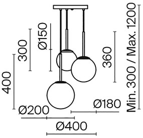 Závesné svietidlo MAYTONI BASIC FORM  MOD321PL-03G1