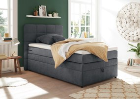 XXXLutz BOXSPRINGOVÁ POSTEĽ, 120/200 cm, antracitová MID.YOU - Online Only spálne - 002220032506