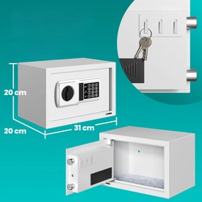 Deuba Elektrický nábytkový trezor SAFETY, 31 x 20 x 20cm, strieborná