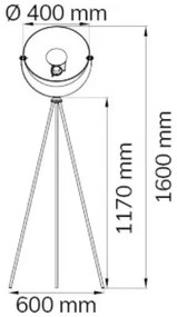 Wofi 3019.01.10.7000 - Stojacia lampa MONA 1xE27/40W/230V