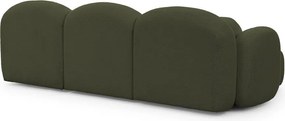 Zelená rohová pohovka z textílie buklé (do tvaru "U") Orbit – Ropez