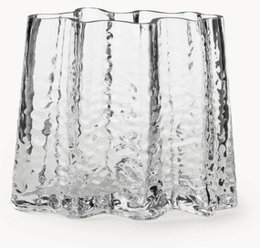 Ručne fúkaná sklenená váza so štruktúrovaným povrchom Gry, V 19 cm