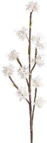 Dekoračný kvet 82 cm, dĺžka s kvetmi 50/8 cm biela