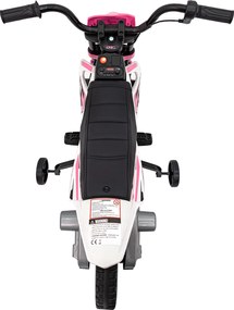 Ramiz Detská motorka na batérie PANTONE 361C Ružová + Audio panel + Pomalý štart + Kolesá EVA