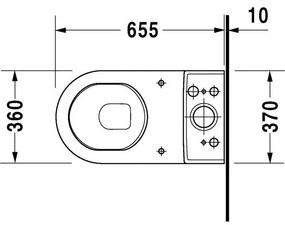 DURAVIT Starck 3 WC misa kombi so zvislým odpadom, 370 mm x 395 mm x 655 mm, s povrchom WonderGliss, 01260100001