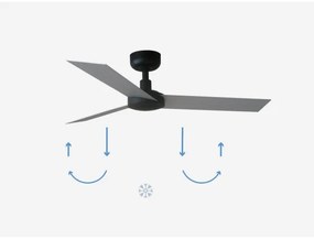FARO 34287 - Stropný ventilátor CRUISER XL čierna pr. 160 cm + diaľkové ovládanie