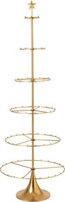 Exkluzívny zlatý kovový vianočný strom na ozdoby Tree Gold – 66*66*196 cm