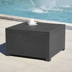 Záhradný odkladací stolík z umelého ratanu 56x56 cm – Juinsa