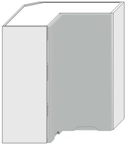 Skrinka do kuchyne Zoya Wrn Pl svetlo šedá mat/biely