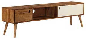 vidaXL TV stolík 140x50x35 cm masívne sheeshamové drevo