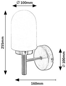 Rabalux 71060 - Kúpeľňové nástenné svietidlo ZENKAI 1xE14/10W/230V IP44 bronz