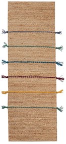 Jutový koberec 70 x 200 cm béžový UZUNTA Beliani