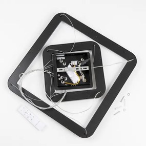 Brilagi - stmievateľný LED závesný luster na lanku FALCON SLIM LED/78W/230V 50x50 cm čierna + diaľkové ovládanie