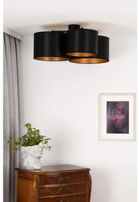 Duolla - Prisadený luster ROLLER TRIO SHINY 3xE27/15W/230V čierna/zlatá