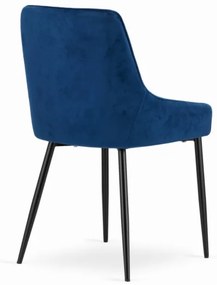 TRENDIE Zamatová stolička Berlin modrá