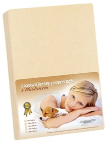 Bellatex Jersey prestieradlo s elastanom béžová, 200 x 220 cm