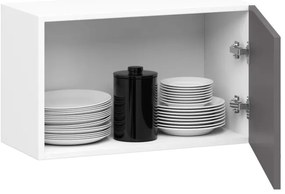 Horná kuchynská skrinka OLIWIA W60OK biela / grafitová / sivá