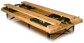 InternetovaZahrada Pivný set s opierkou 170 cm - skladací