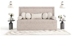 Svetlohnedá čalúnená jednolôžková posteľ 80x200 cm Scala – Maison de Rêve