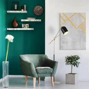 Searchlight EU60881BK - Stojacia lampa ODYSSEY 1xE27/7W/230V čierna