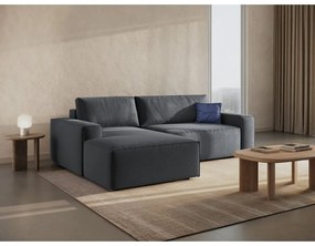Tmavosivá rozkladacia rohová pohovka (ľavý roh) Jodie – Micadoni Home