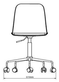 Sivá kancelárska stolička Unique Furniture