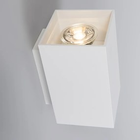 Moderná nástenná lampa biela štvorcová 2-svetlo - Sandy