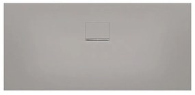 VILLEROY &amp; BOCH Squaro Infinity obdĺžniková sprchová vanička z materiálu Quaryl, v úrovni podlahy/do niky, protišmyk (C), 1500 x 750 x 40 mm, Grey, UDQ1575SQI2IV-3S