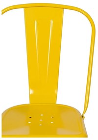 Žlté kovové jedálenské stoličky v súprave 2 ks – Ixia