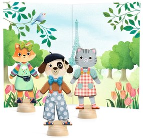 Koláže pre najmenších - obliekame zvieratká podľa parížskej módy